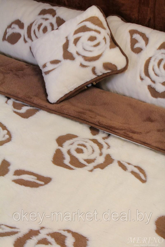 Шерстяное одеяло KASHMIR Роза. Размер 220х200, фото 2
