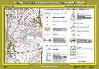 Учебн. карта "Топографическая карта и условные знаки" 70х100