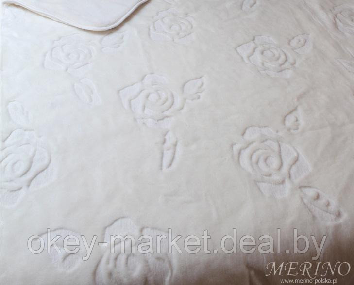 Шерстяное одеяло KASHMIR Роза Экрю двухслойное. Размер 140х200 - фото 2 - id-p54365760