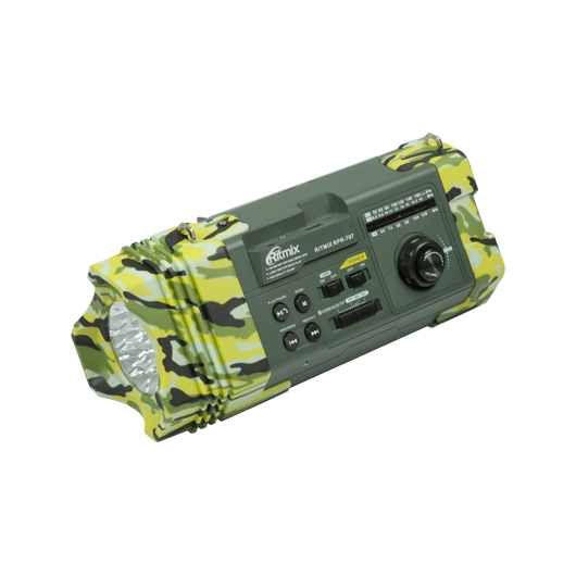 Радиоприёмник Ritmix RPR-707 (FM/AM/SW, USB, MicroSD, bluetooth, фонарик, аккумулятор, сеть 220В) - фото 2 - id-p54367295