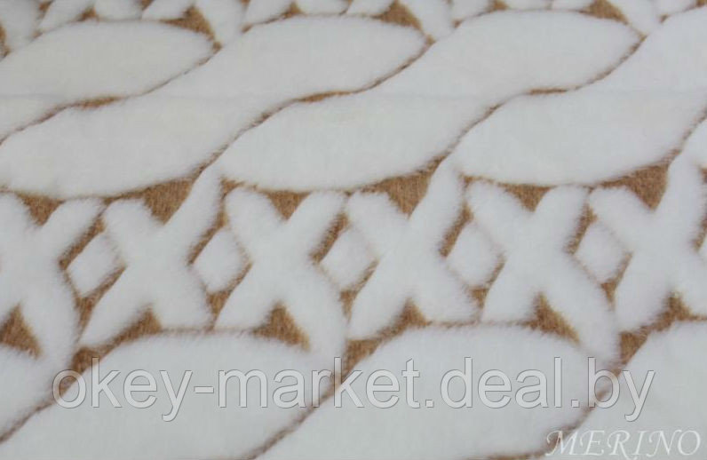 Шерстяное одеяло KASHMIR Косичка двухслойное. Размер 140х200 - фото 2 - id-p54367324