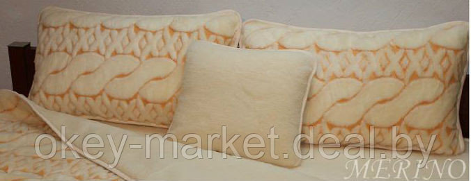 Шерстяное одеяло KASHMIR Косичка двухслойное. Размер 140х200 - фото 3 - id-p54367324