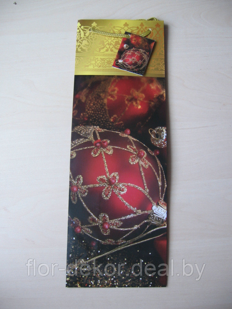 Пакет подарочный " Новогодний " №2, 12*36см.( 4 цвета) - фото 3 - id-p54387853
