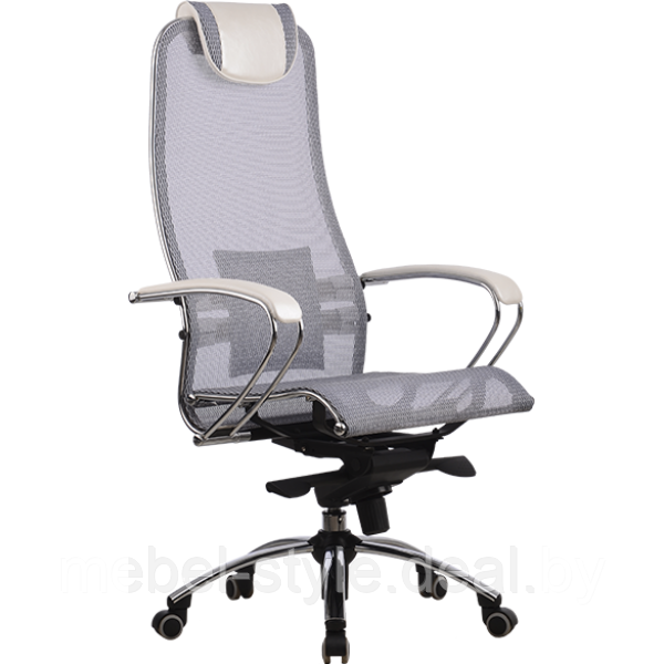 Эргономичное белое кресло МЕТТА САМУРАЙ S 1, SAMURAI S 1 CH Белый Лебедь - фото 3 - id-p54389801