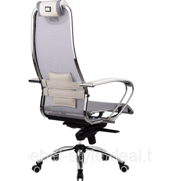Эргономичное белое кресло МЕТТА САМУРАЙ S 1, SAMURAI S 1 CH Белый Лебедь - фото 4 - id-p54389801