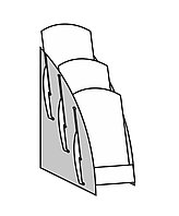 Подставка для трёх буклетов А5(148*200мм)