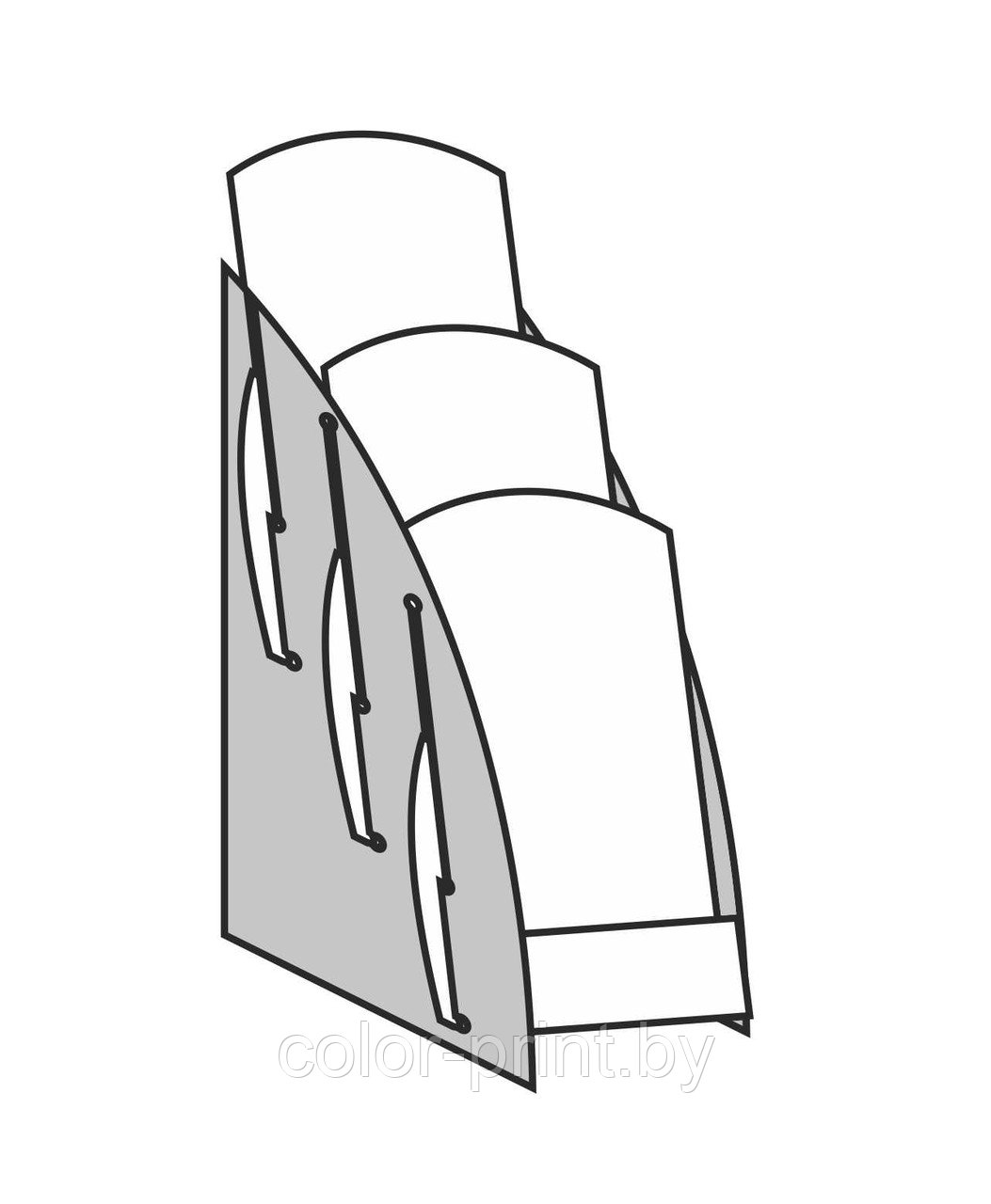 Подставка для трёх буклетов А5(148*200мм) - фото 1 - id-p107985866