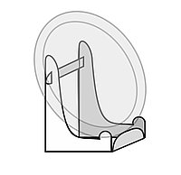 Подставка под тарелку 86х195х133 мм (оргстекло 3 мм)