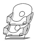 Подставка под визитки двухярусная