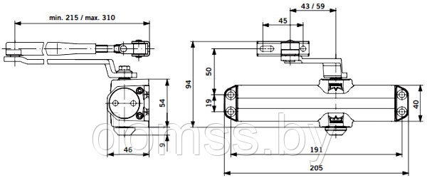 Доводчик DORMA TS Compakt