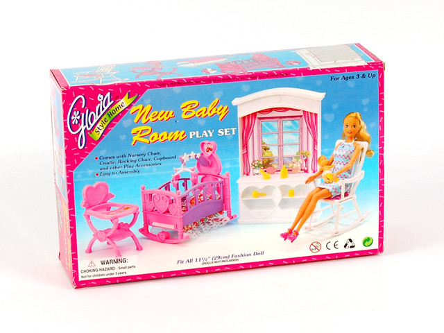 Набор мебели для кукол "Детская комната" Gloria 24022