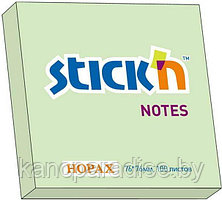 Стикеры Stick Notes 76х76 мм., зеленый, пастель, 100 листов