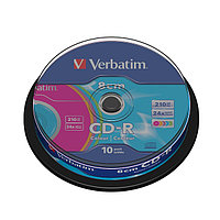 CD-R Verbatim 210 мб, 8см, на шпинделе, 10шт.