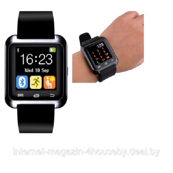 Умные часы Smart Watch U80 (черные) - фото 1 - id-p54470033