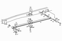 Подкоренной лист передней трехлистовой рессоры MB 609 (лист №2)