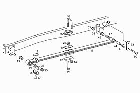 Лист №3 передней трехлистовой рессоры MB 609