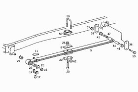 Лист №3 передней трехлистовой рессоры MB 609