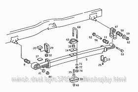 Лист подрессорный задней рессоры MB 609 (лист №4) 