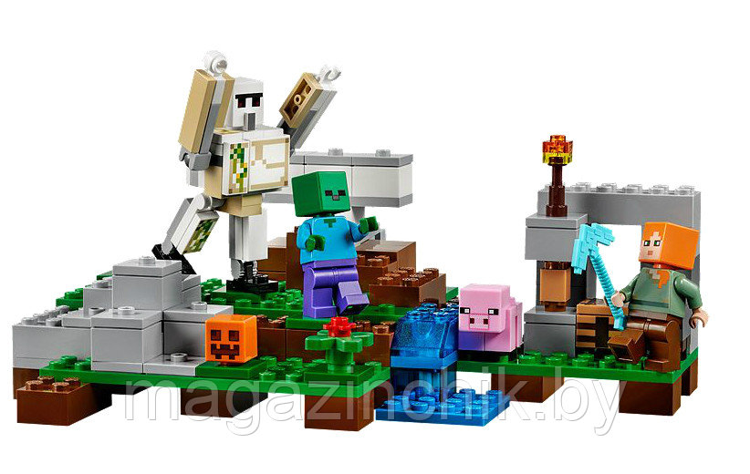 Конструктор Майнкрафт Minecraft Железный Голем 79280, 220 дет., 4 минифигурок, аналог Лего 21123 - фото 2 - id-p54481093