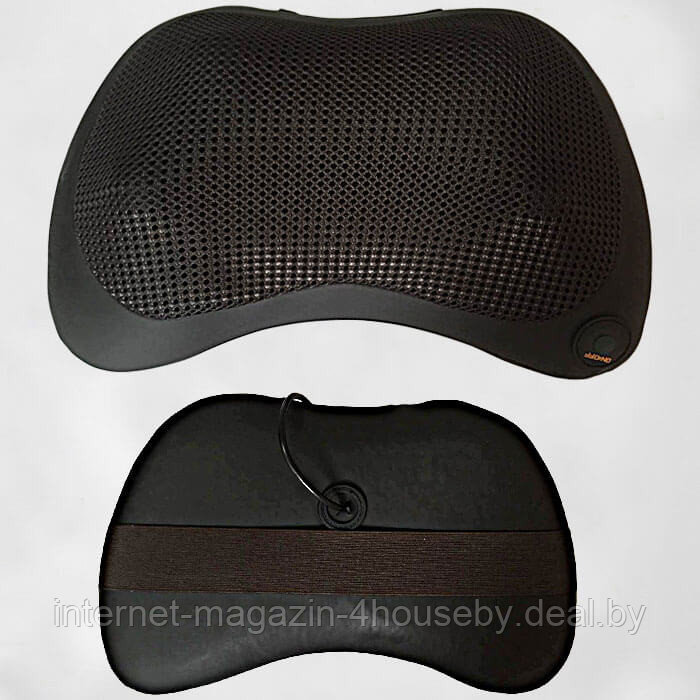 Массажная подушка с инфракрасным прогревом Massager Pillow (2 режима, черная) - фото 3 - id-p42087079