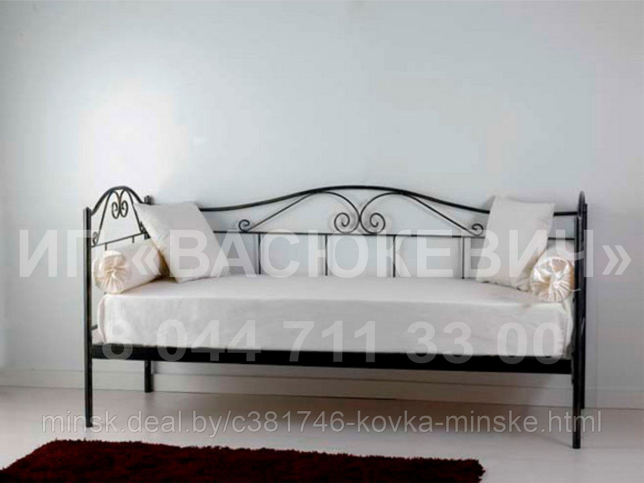 Диван-кровать кованый "Алина" для гостиной - фото 1 - id-p54493456