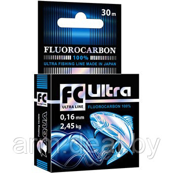 Леска AQUA FC Ultra Fluorocarbon 100% 30m 0,22mm - фото 1 - id-p54336875