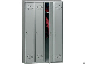 Шкаф для одежды в раздевалку металлический Практик ШГР-ЛС-41.