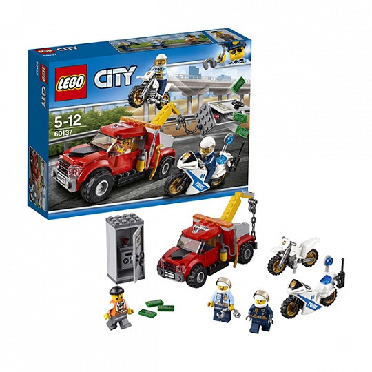 Конструктор Лего 60137 Побег на буксировщике Lego City, фото 1