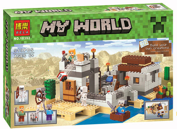 Конструктор Bela Minecraft 10392 "Пустынная станция" 519 деталей - фото 1 - id-p54522653