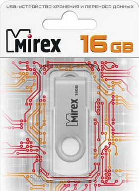 USB Flash Mirex SWIVEL WHITE 16GB (13600-FMUSWT16) - фото 1 - id-p54543643