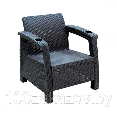 Кресло из ротанга (730х700х790). Кресло для дачи. Мебель из ротанга.