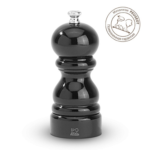 Мельница для соли 12 см, черная лакированная, бук, серия Paris Laque Noir, PEUGEOT - фото 1 - id-p54578337