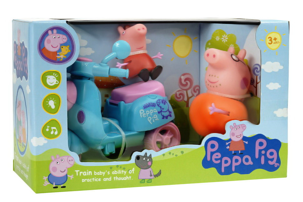 Набор игрушек Свинка Пеппа - Мопед Свики Пепа 2+ фигур - фото 2 - id-p54581935