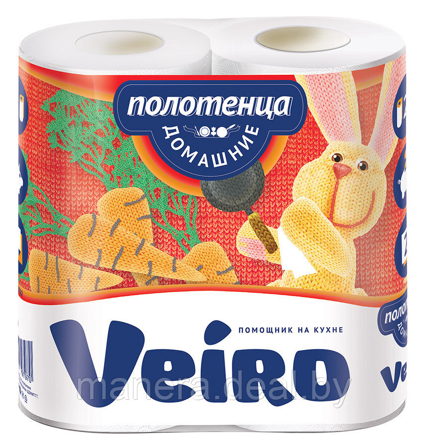 Полотенца бумажные Veiro Домашние (2 рулона в упаковке) - фото 1 - id-p330155