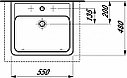 УМЫВАЛЬНИК LAUFEN PRO 55X48, фото 3