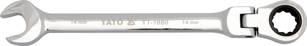 Ключ комбинированный с трещоткой и шарниром 12мм, YATO