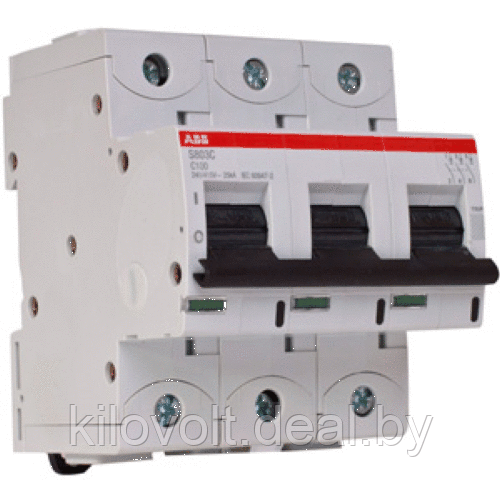 Автоматический выключатель S 803C 3P C 80А 25kA 4,5M - фото 1 - id-p54721989