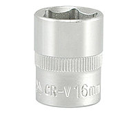 Головка торцевая 3/8" 16мм короткая CrV, YATO