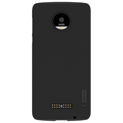 Пластиковый чехол с пленкой Nillkin Super Frosted Shield Black для Motorola Moto Z - фото 1 - id-p54790097