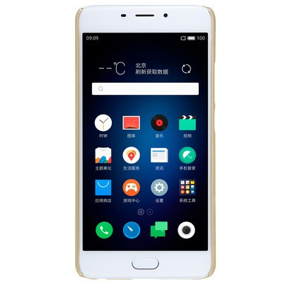 Пластиковый чехол с пленкой Nillkin Super Frosted Shield Gold для Meizu M3E - фото 2 - id-p54790103