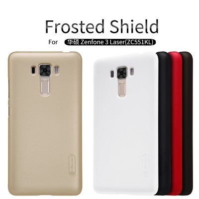 Пластиковый чехол с пленкой Nillkin Super Frosted Shield Gold для Asus ZenFone 3 Laser ZC551KL - фото 4 - id-p54790120