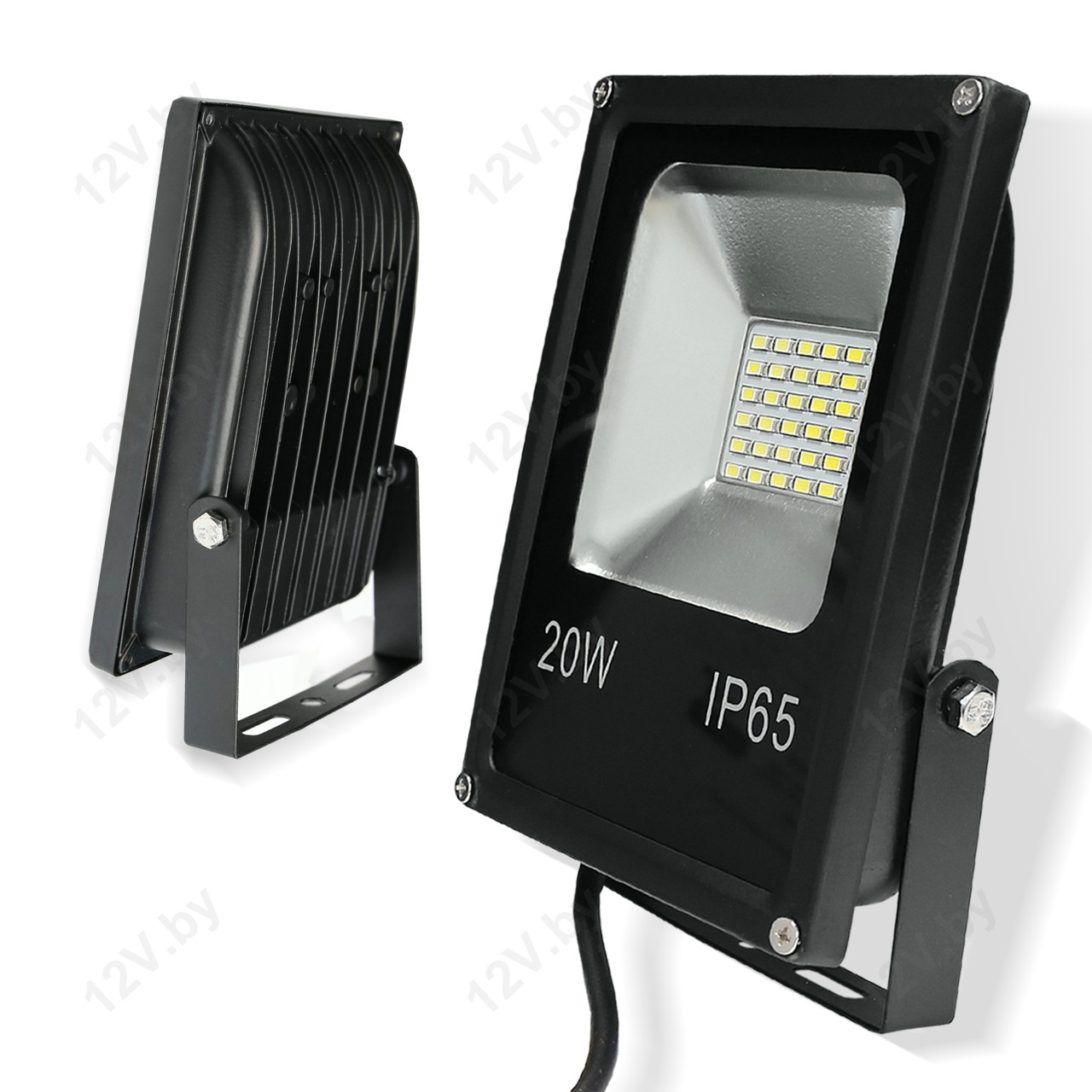Светодиодный прожектор BLACK SLIM SMD 20W IP65 220V Warm White [S]