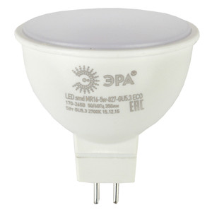 Лампа светодиодная ЭРА LED smd MR16-5w-827-GU5.3 ECO