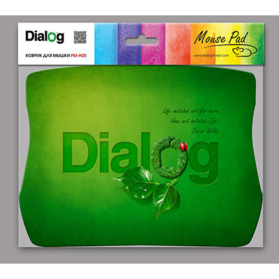 Коврик для мыши Dialog PM-H20 Green 285x215x4 мм - фото 1 - id-p54944773
