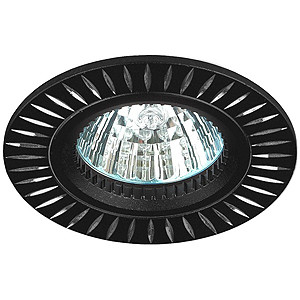 Светильник KL31 АL/BK ЭРА алюминивый MR16,12V/220V, 50W черный/серебро