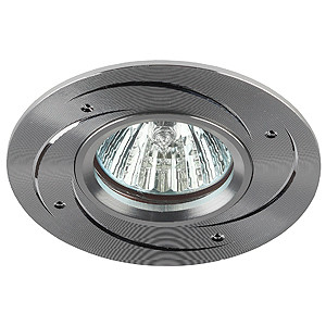 Светильник KL43 SL ЭРА литой "алюминевый" MR16,12V/220V, 50W серебро