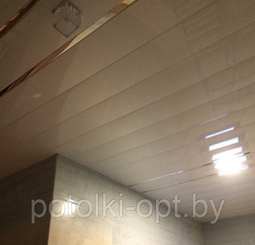 Реечный потолок "Албес" белый жемчуг (S-дизайн) - фото 2 - id-p2266518