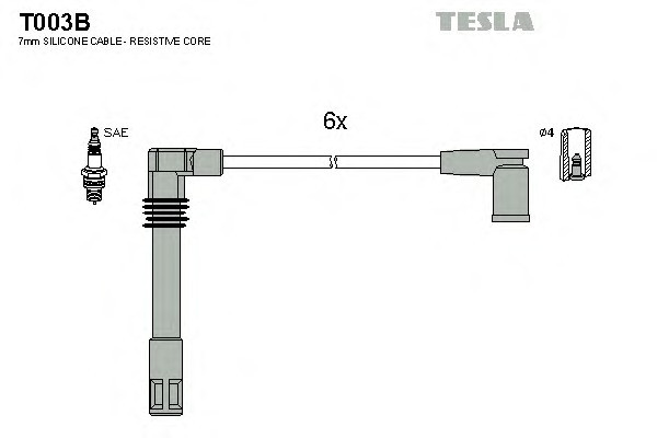 Провода высоковольтные TESLA (в ассортименте) - фото 1 - id-p54957510