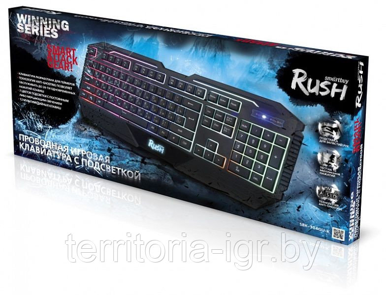 Игровая клавиатура RUSH SBK-304GU-K Smartbuy - фото 1 - id-p54960351