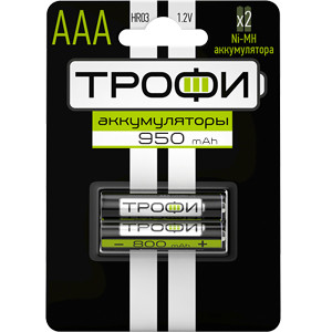 Аккумуляторная батарея ТРОФИ HR03-2BL 950mAh